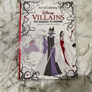 Disney Villains Art of Coloring Book - Black, White, Purple